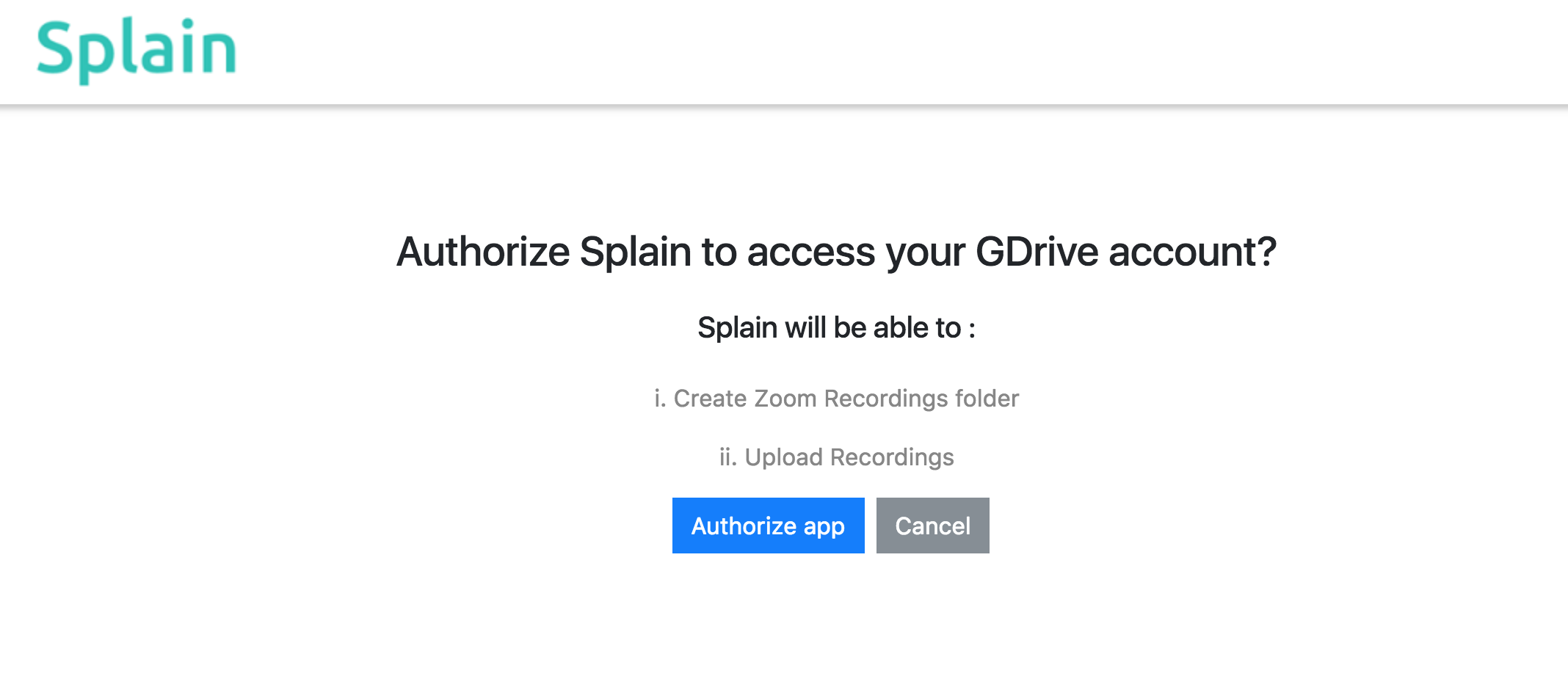 click on "Authorize app" to proceed